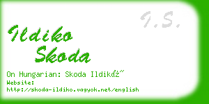 ildiko skoda business card